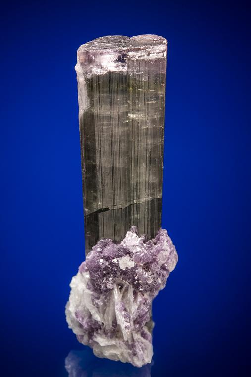 ELBAITE with LEPIDOLITE and ALBITE var. Cleavelandite